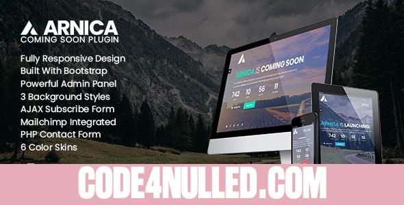 Arnica v1.0.2 - Creative Coming Soon WordPress Plugin