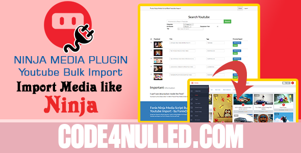 Ninja Media Bulk Youtube Importer Plugin