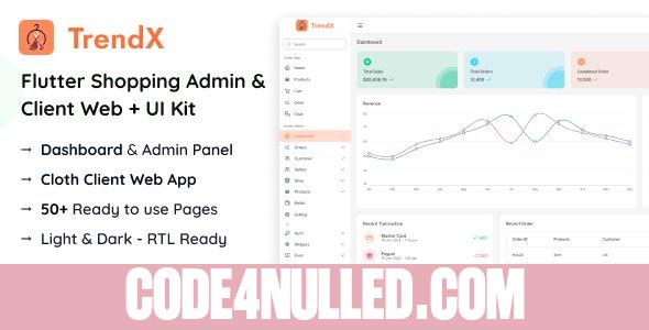 TrendX v1.0 - Flutter Cloth Admin & Client Web + UI Kit