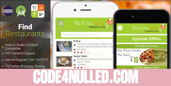 Restaurant Finder with backend Android Full App
