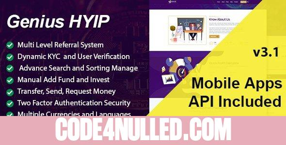 Genius HYIP v3.1 - All in One Investment Platform - nulled