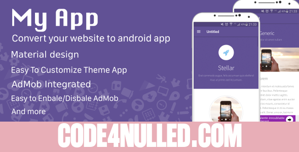 Website to Android App - Material Design
