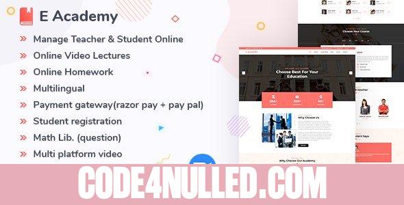 E- Academy v1.1 - Online Learning Management System & live streaming classes (web)