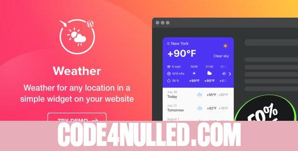 Weather Forecast v1.0.0 - WordPress Weather Plugin