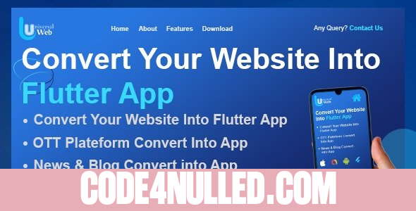 UniversalWeb - Convert Website to a Flutter App - 8 April 2023