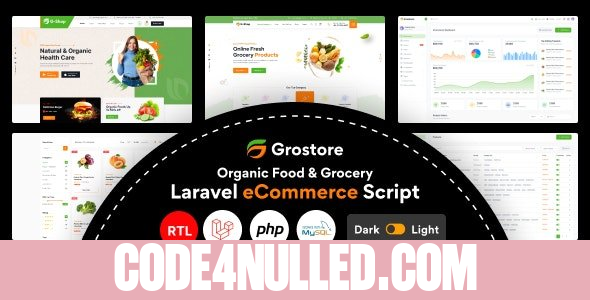 GroStore v4.4.1 - Food & Grocery Laravel eCommerce with Admin Dashboard