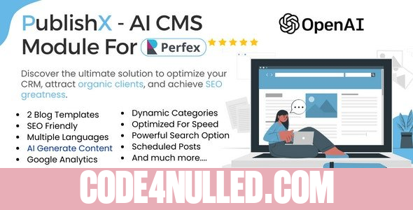 PublishX v1.0 - AI Powered CMS For Perfex CRM