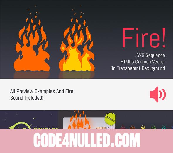 Cartoon Vector Fire - HTML5 Edge Banner Animation