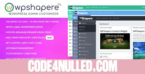 WPShapere v6.1.4 - Wordpress Admin Theme