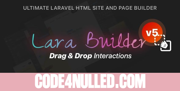LaraBuilder v5.8.0 - Laravel Drag&Drop SaaS HTML site builder