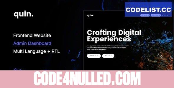 Quin v2.0.0 - Multipurpose Website CMS & Creative Agency Management System