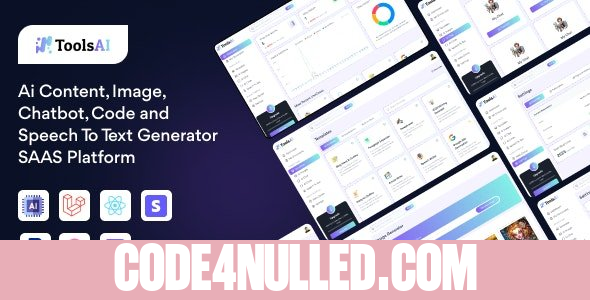 ToolsAi v1.5 - Ai Content, Image, Chatbot, Code and Speech To Text Generator SAAS Platform