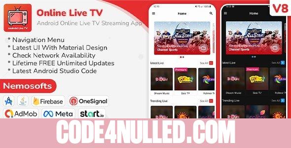 Android Online Live TV Streaming v8.2 - nulled