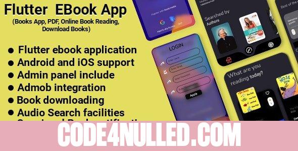 Flutter EBook App (Online eBook Reading, Download eBooks,Books App) v2.0