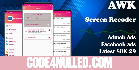 AWK Screen Recorder with Audio (Android 10 supported) v1.0