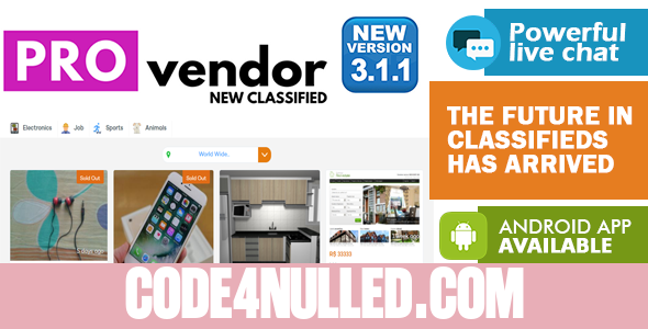 ProVendor v3.1.0 - New Model Classified - Desktop - Android - IOS
