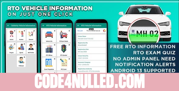 RTO Vehicle Information Android App - RTO Vehicle Info App , Vehicle Information Tracker | Admob Ads
