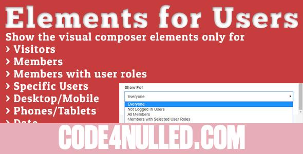 Elements for Users v1.5.2 - Addon for Visual Composer