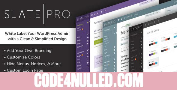 Slate Pro v1.1.8 - A White Label WordPress Admin Theme