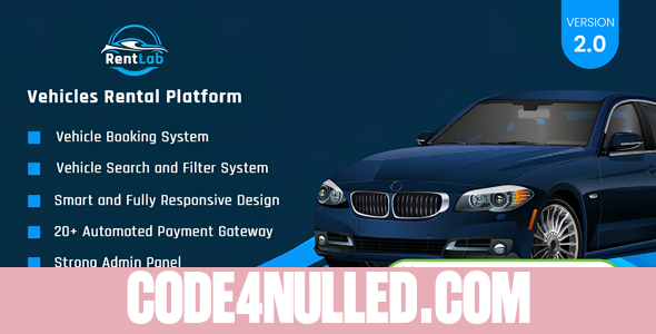 RentLab v2.0 - Vehicles Rental Platform - nulled
