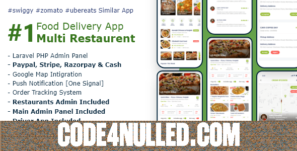 Food, Grocery, Meat Delivery Mobile App with Admin Panel v2.0.0
