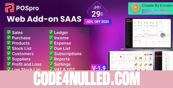 POS Pro v2.1 - Advanced POS & Inventory Management System add-on | POS SaaS Solution