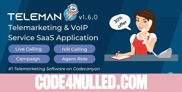 Teleman v1.6.0 - Telemarketing & VoIP Service SaaS Application