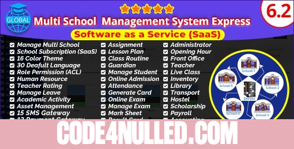 Global v6.2 - Multi School Management System Express - nulled