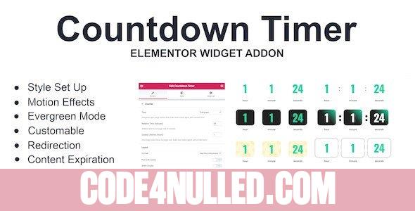 Countdown Timer v1.0.0 - Elementor Page Builder Addon