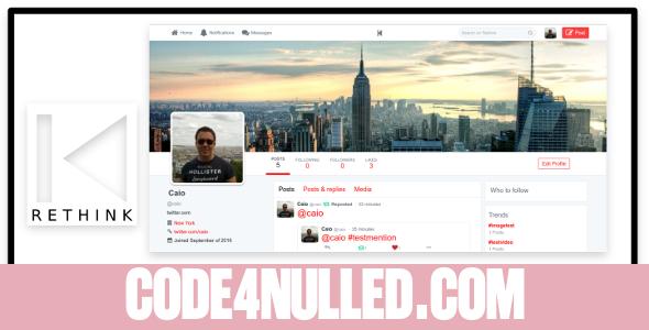Rethink JS v1.3 - Social Network based on Twitter with JS serve