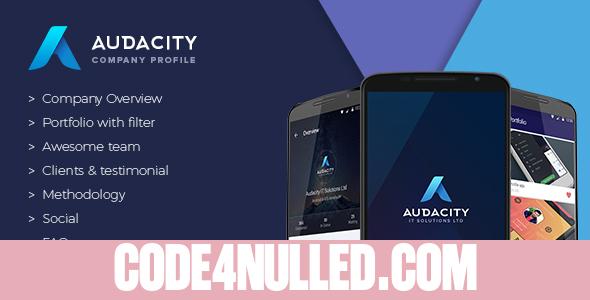 Audacity – Your Company Profile App + Google Analytics