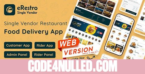 eRestro v1.0.7 - Single Vendor Restaurant Flutter App - nulled