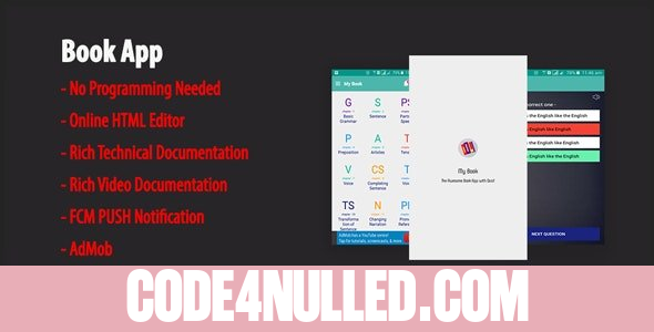 My Book v1.8 - Native Android Book App | Quiz | AdMob | FCM PUSH Notification