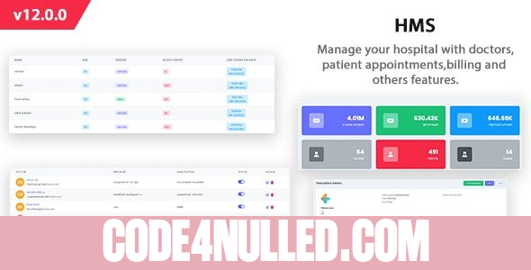 HMS - Laravel Hospital Management System - Appointment Booking v12.0.0