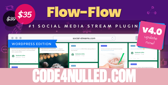 Flow-Flow v4.1.8 - WordPress Social Stream Plugin