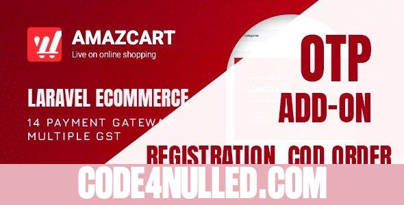 OTP add-on v1.2 - AmazCart Laravel Ecommerce System CMS