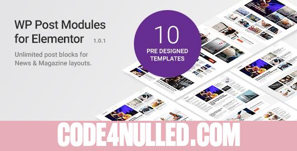 WP Post Modules for NewsPaper and Magazine Layouts (Elementor Addon) v1.4.0