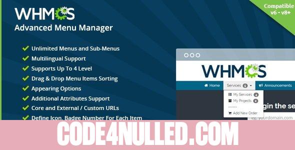 WHMCS Advanced Menu Manager v1.72.0