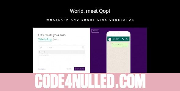 Qopi v2.1.0 - WhatsApp and Short Link Generator