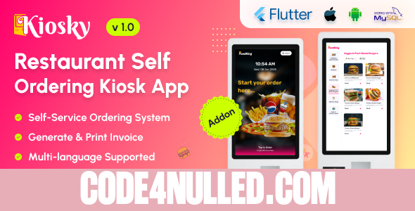 Kiosky v1.0 – Restaurant Self Ordering Kiosk App for FoodKing