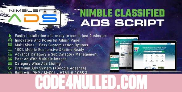 Nimble Classified Ads Script v1.19 – PHP And Laravel Geo Classified Advertisement CMS