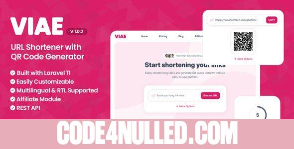 Viae v1.0.2 - URL Shortener with QR Code Generator