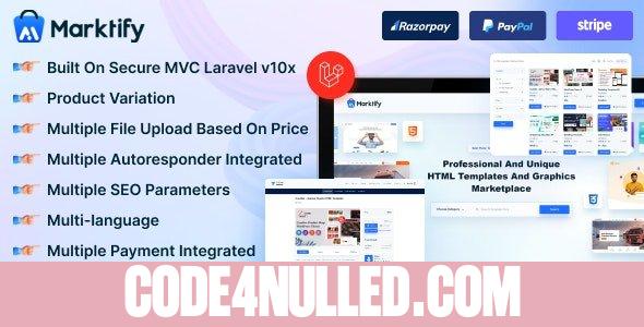Marktify v1.0 - Laravel eCommerce Digital Product Marketplace