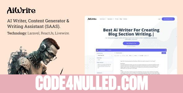 AiWrite v2.0 - AI Writer, Content Generator & Writing Assistant Tools (SAAS)