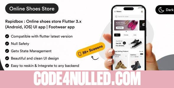 Rapidbox - Online shoes store Flutter 3.x (Android, iOS) UI app