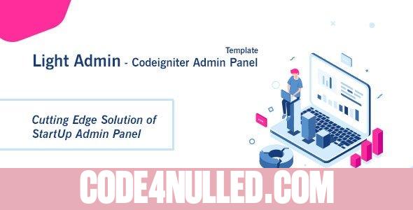 CI StartUp Admin Panel Template + Login Auth v1.0