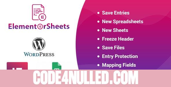 ElementorSheets v2.0 - Elementor Pro Form Google Spreadsheet Addon