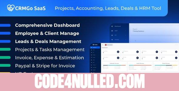 CRMGo SaaS v2.3.0 - Projects, Accounting, Leads, Deals & HRM Tool - nulled