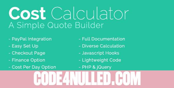 Cost Calculator With PayPal Integration