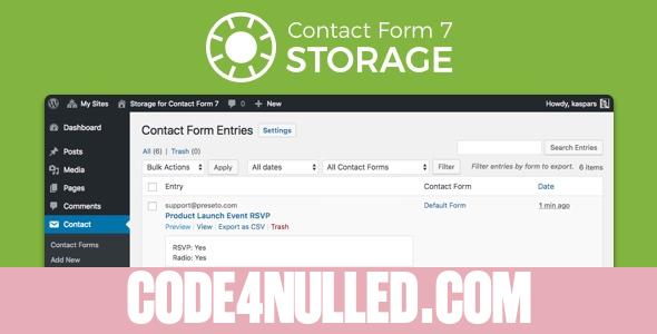 Storage for Contact Form CF7 v2.0.3
